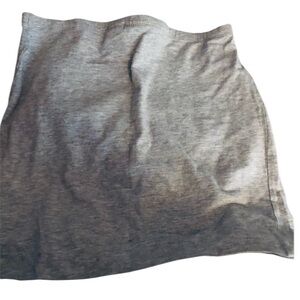 H & M small gray mini skirt pair with white tee and denim jacket ,over swimwear